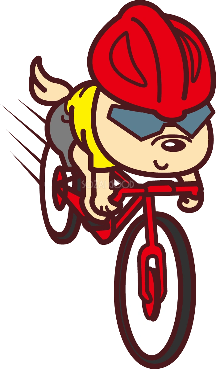 犬が自転車競技 オリンピック競技 スポーツ無料イラスト69615