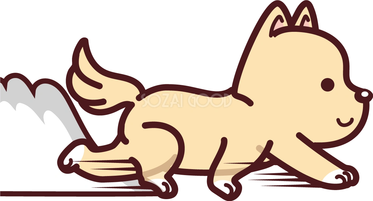 犬が超ダッシュする無料イラスト69665