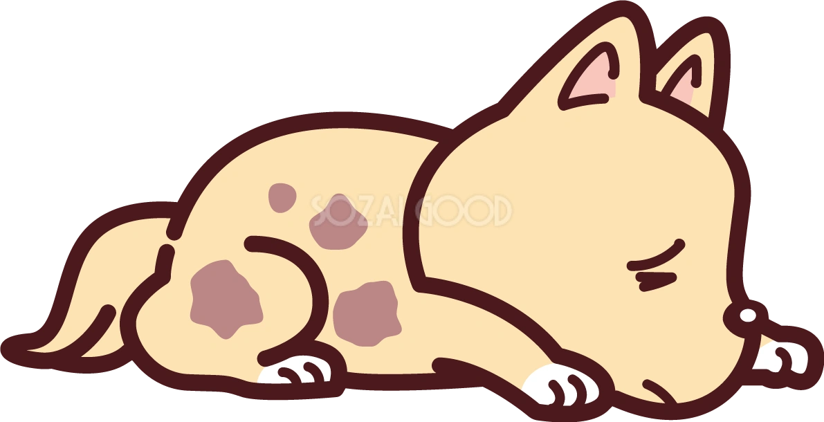 犬が病気で皮膚病 かわいい無料イラスト69759