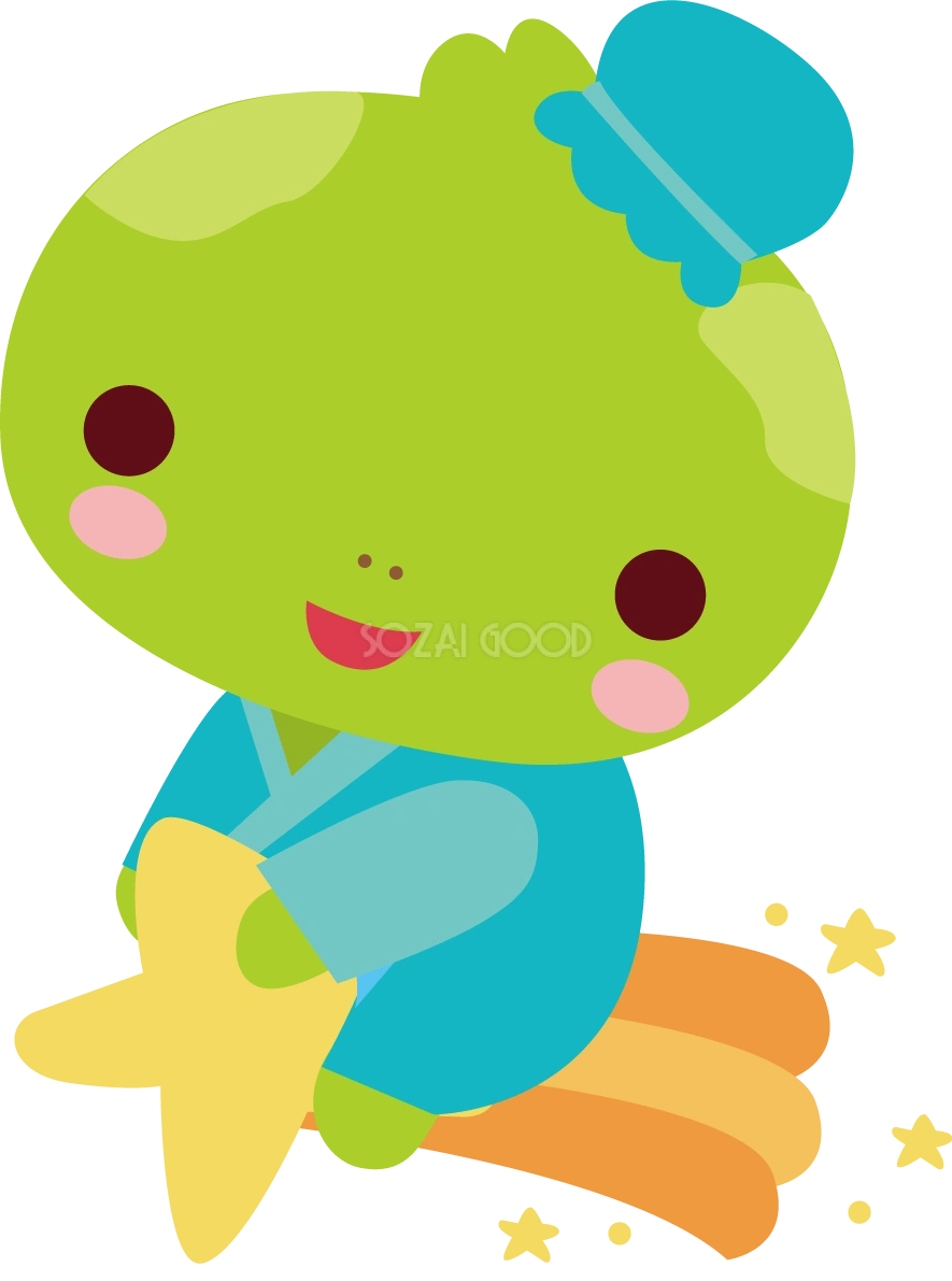 蛇 七夕 かわいい動物無料イラスト70833