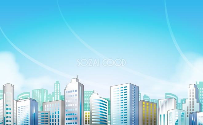 街 町の背景イラスト無料フリー  素材Good