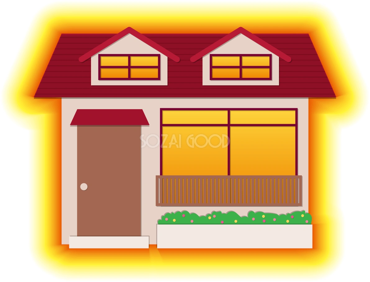 断熱に優れた家 建物の無料イラスト72075