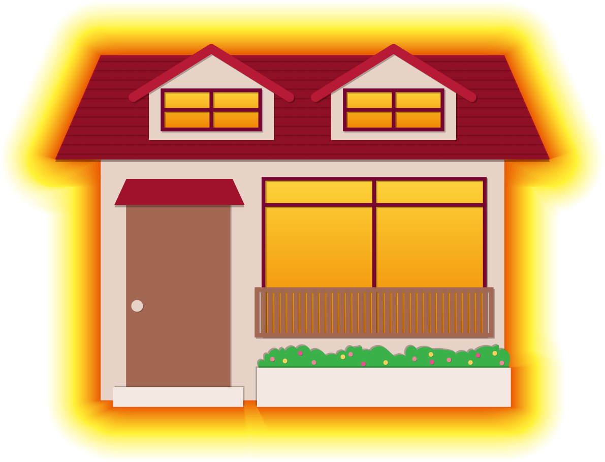断熱に優れた家 建物の無料イラスト72075に写真・文字を入れる
