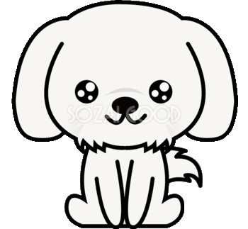 マルチーズ-犬gifアニメーション 無料イラスト
