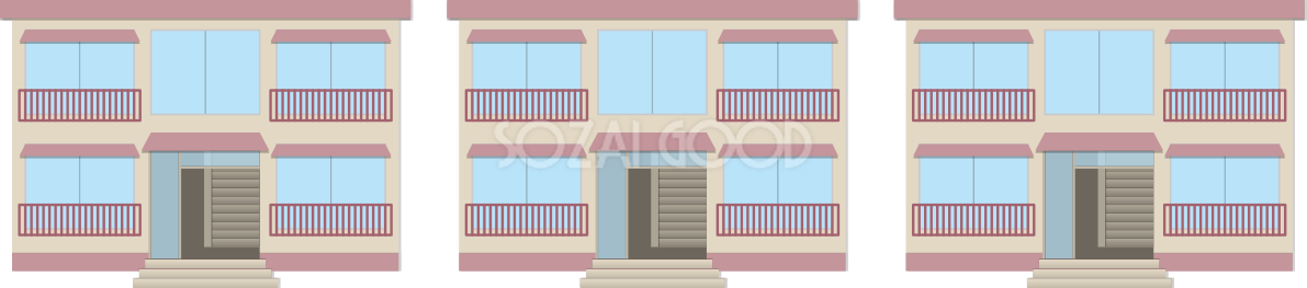 団地の建物の無料イラスト73203