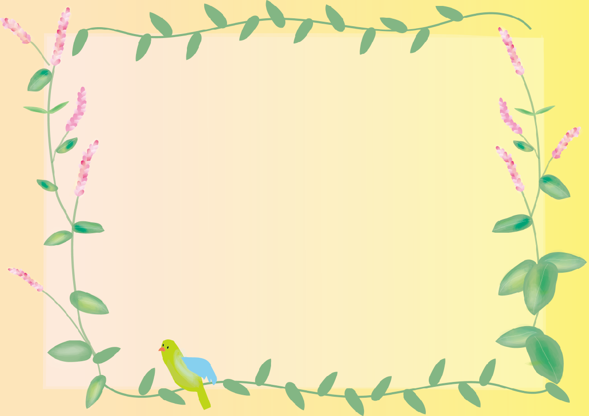 犬蓼(いぬたで)夏7月-10月の花フレーム無料イラスト73687に写真・文字を入れる
