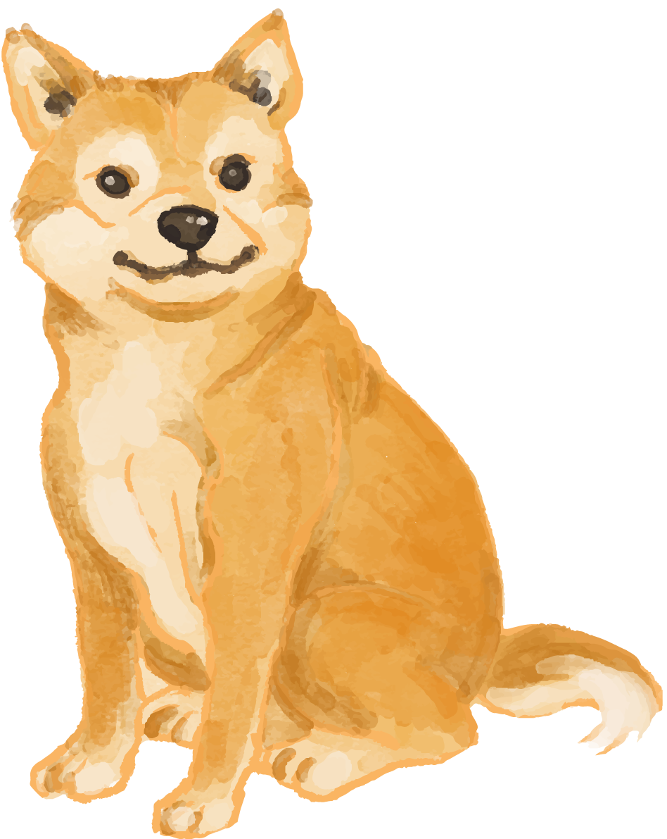 柴犬(座り姿)犬のリアルかっこいい無料イラスト74677に写真・文字を入れる