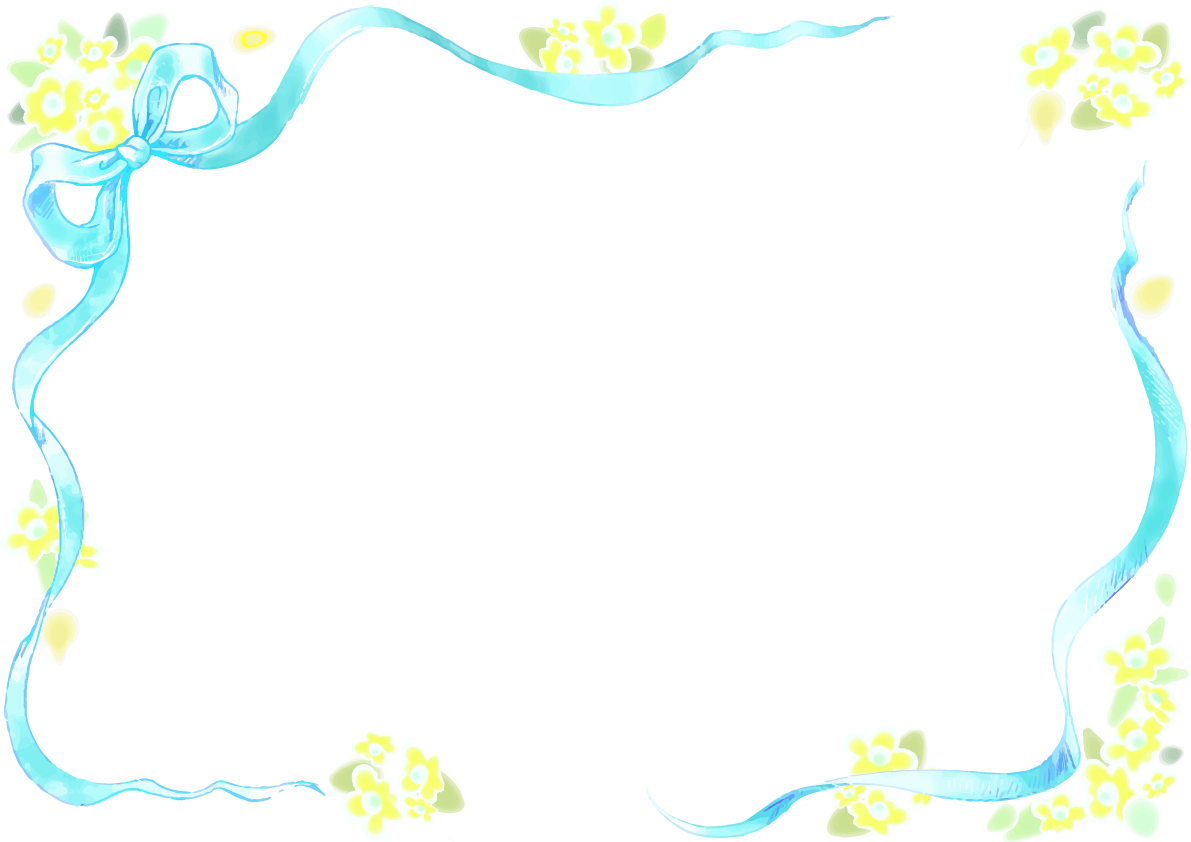 手書き風がかわいいリボンフレーム フリー(無料)イラスト75030に写真・文字を入れる