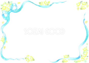 青 フレーム枠イラスト 無料フリー 素材good