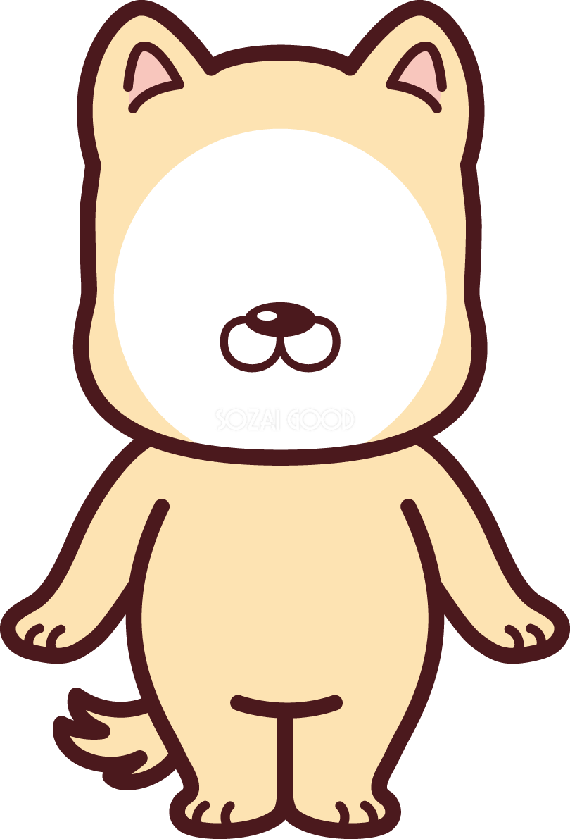 戌の顔くりぬき2018干支(戌)のかわいい無料イラスト76071