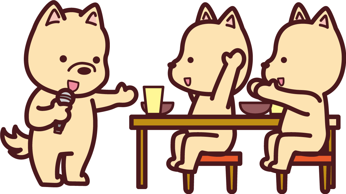 戌の無料イラスト かわいい1月新年会2018干支76087に写真・文字を入れる