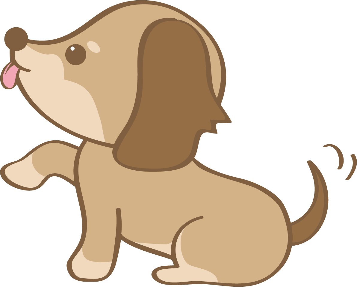 かわいいダックスフンド(お手)犬の無料イラスト80032に写真・文字を入れる