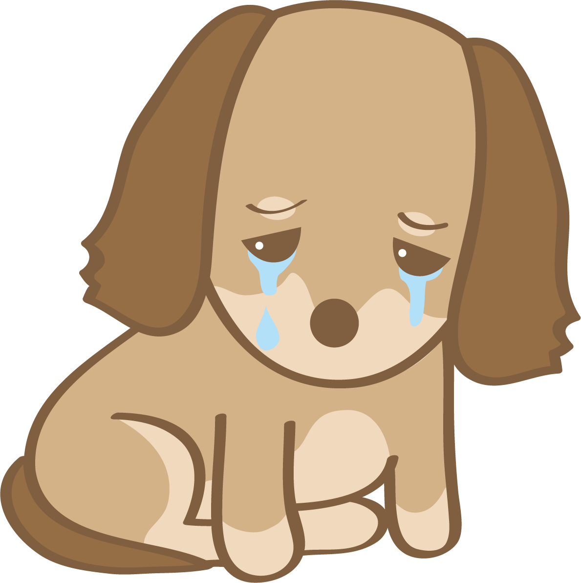 かわいいダックスフンド(泣く)犬の無料イラスト80035に写真・文字を入れる
