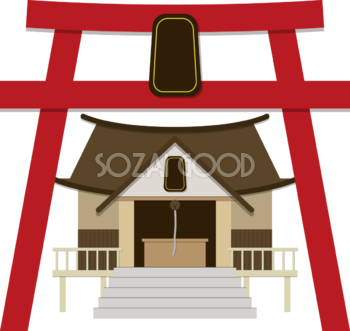 神社の建物の無料イラスト 素材good