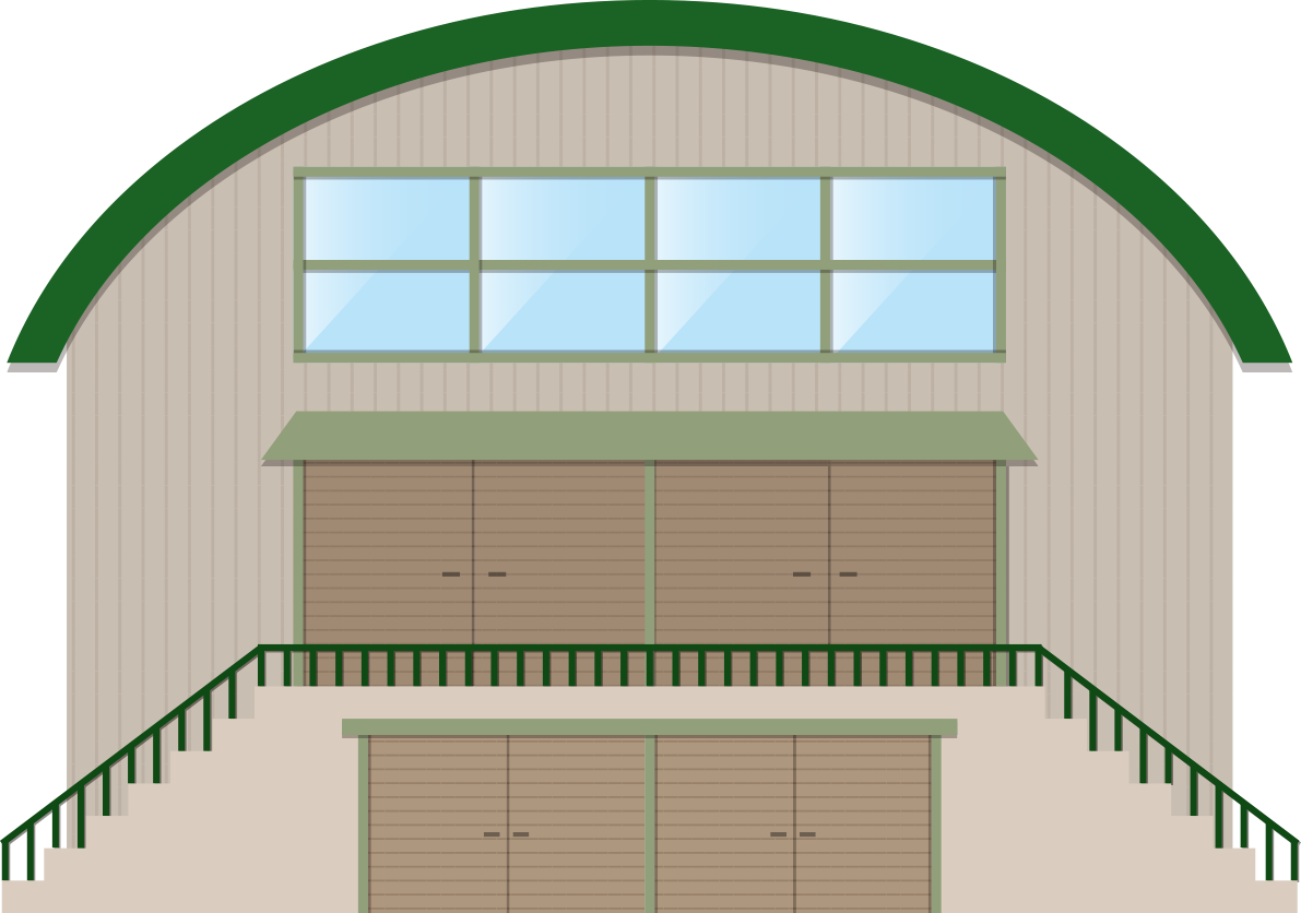 体育館の建物の無料イラスト80065に写真・文字を入れる