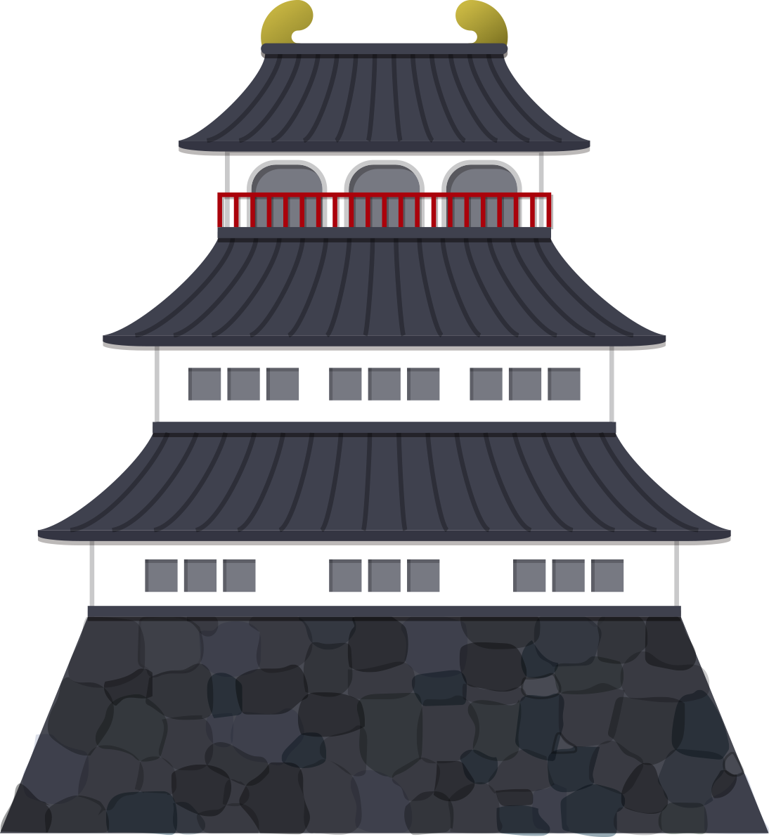 お城（日本）の建物の無料イラスト80076に写真・文字を入れる