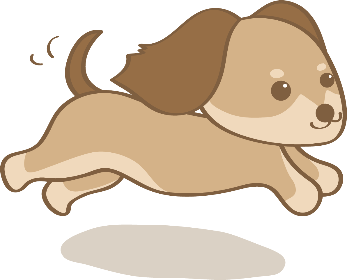 かわいいダックスフンド(走る)犬の無料イラスト80081に写真・文字を入れる