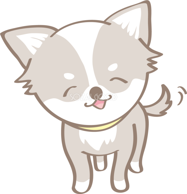 かわいいチワワ 笑顔 犬の無料イラスト80094 素材good