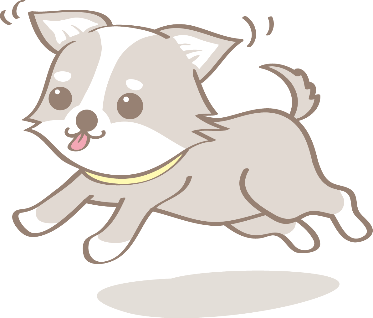 かわいいチワワ(走る)犬の無料イラスト80096に写真・文字を入れる