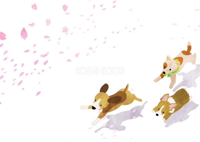 犬の背景イラスト無料フリー 素材good