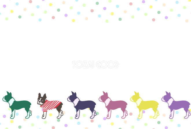 犬の背景イラスト無料フリー 素材good