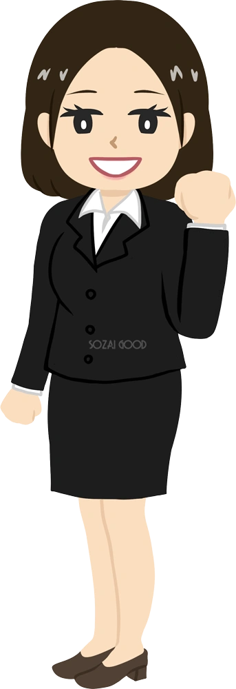 若手女性社員 体型 ビジネスマン 無料イラスト8061