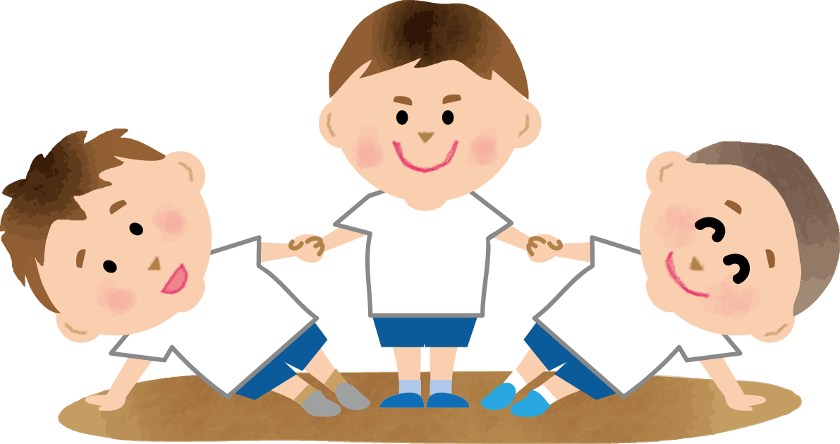 組体操 子供の運動会無料イラスト81389に写真・文字を入れる