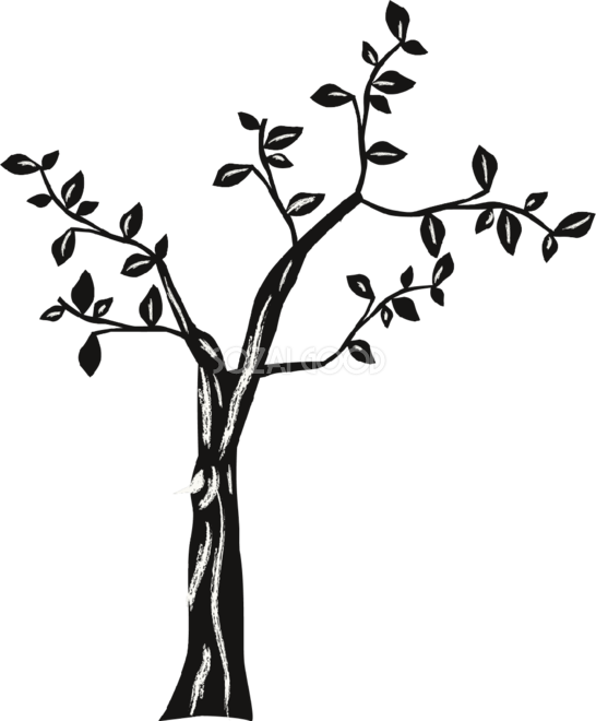 最高の動物画像 これまでで最高の木 イラスト フリー 白黒
