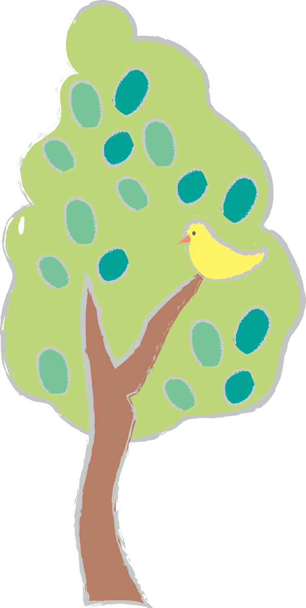 手書き風のうねうねの木の無料イラスト81520に写真・文字を入れる