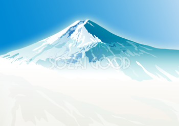 かっこいい富士山(リアル青空)背景無料イラスト81582