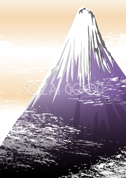 かっこいい富士山(紫富士)背景(縦)無料イラスト81583