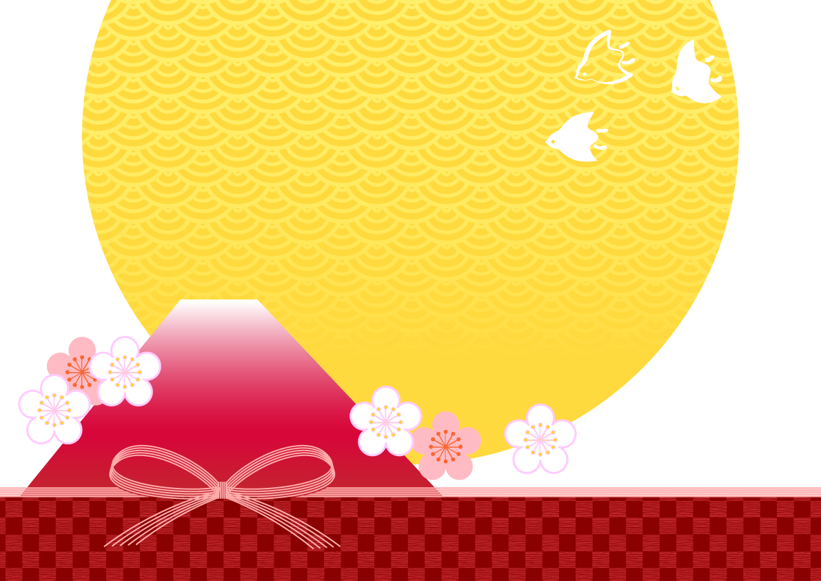 かわいい富士山(熨斗とちどり)背景無料イラスト81599に写真・文字を入れる
