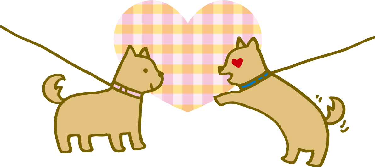 一目惚れ犬の目がハート かわいい無料イラスト81747に写真・文字を入れる