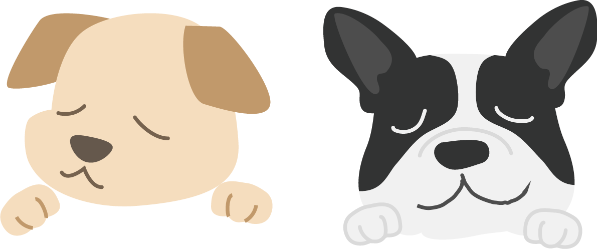 眠る犬のかわいい無料イラスト81810に写真・文字を入れる