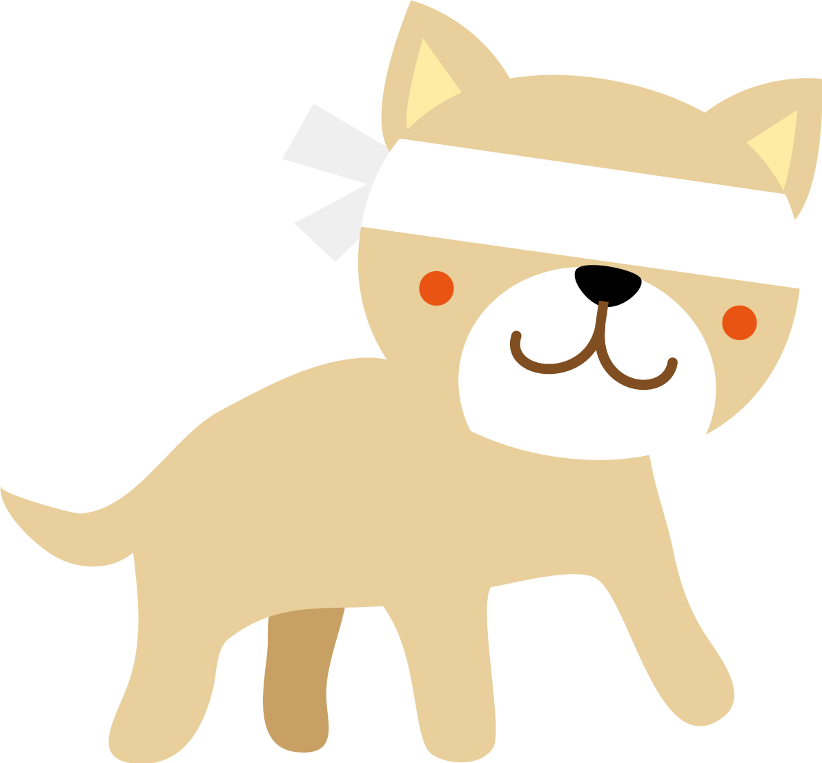 目隠し犬のかわいい無料イラスト81811に写真・文字を入れる