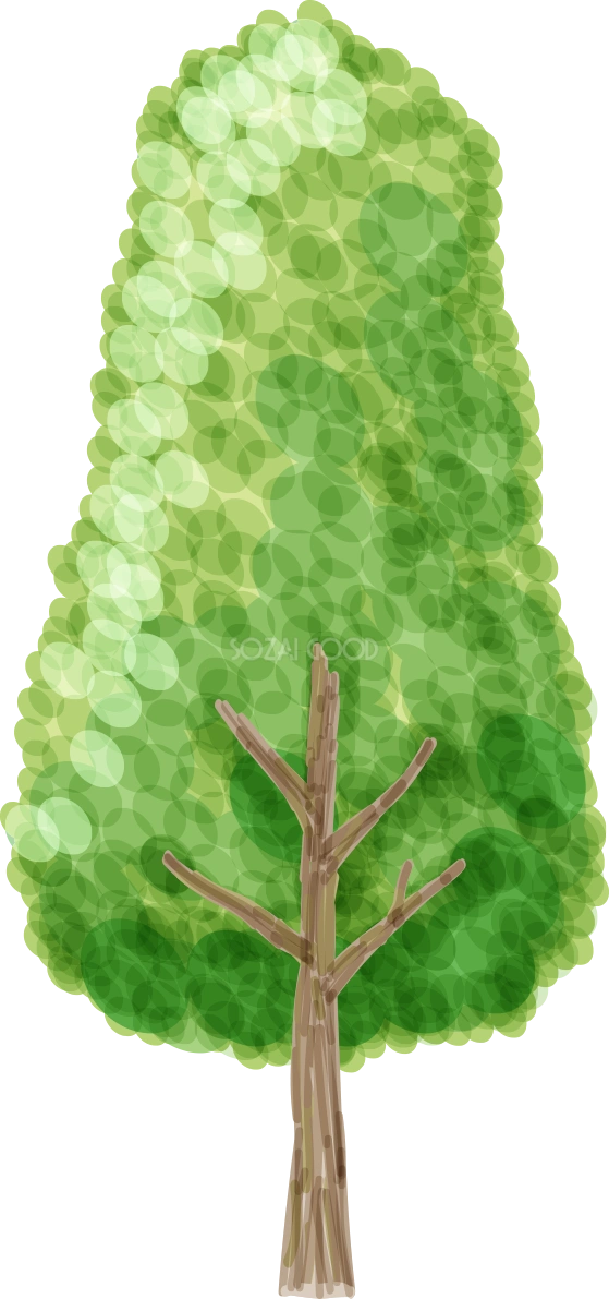 木 シンプルな点描風 無料イラスト82041
