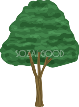木 シンプルな深緑の木 無料イラスト82042