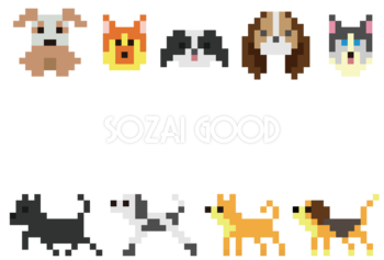 犬 フレーム枠イラスト無料フリー 素材good