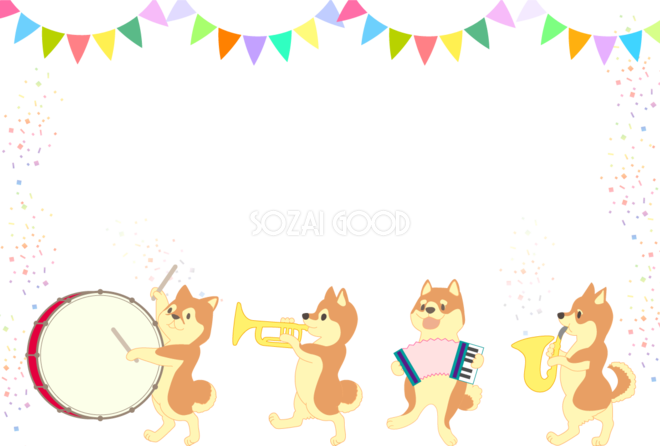 犬の背景イラスト無料フリー 素材good