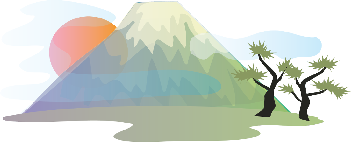 和風 富士山と松 無料イラスト82691に写真・文字を入れる