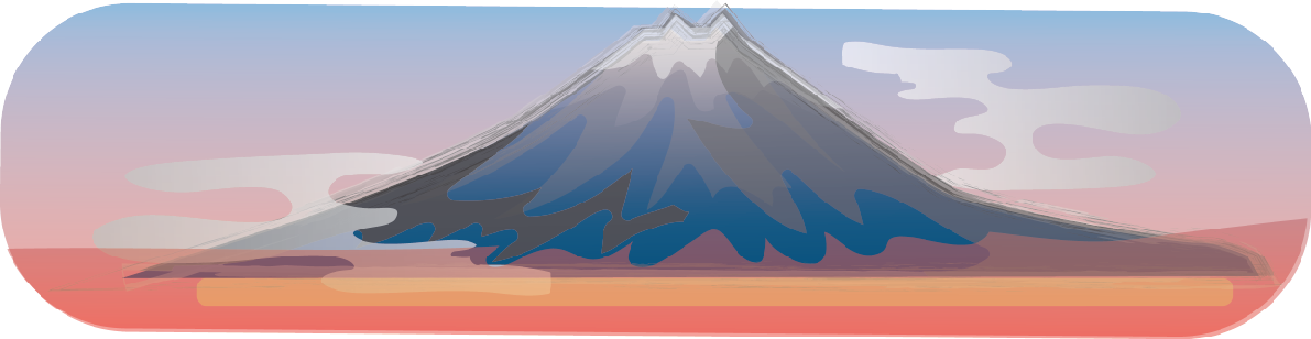 かっこいい 富士山(朝焼け)無料イラスト82694に写真・文字を入れる