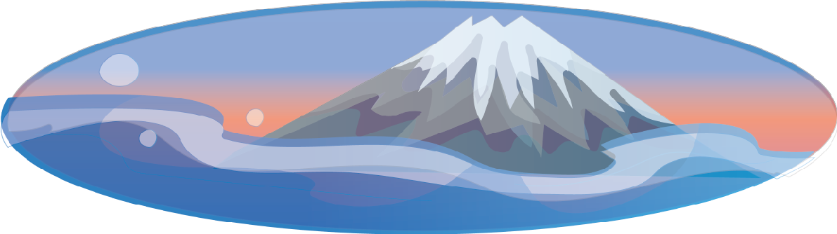 かっこいい 富士山と水面 無料イラスト82695に写真・文字を入れる