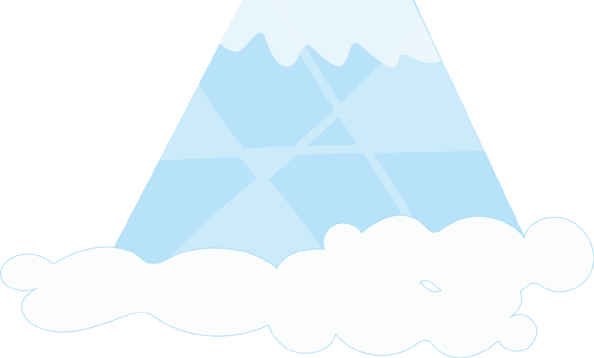 かわいい 富士山と雲海 無料イラスト82699に写真・文字を入れる