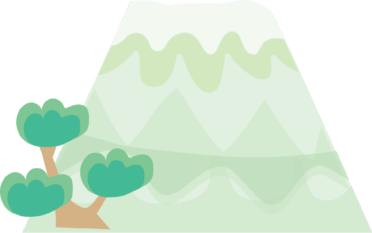 かわいい 富士山と松 無料イラスト82701に写真・文字を入れる