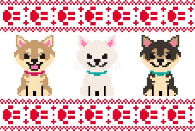 柴犬ドット絵無料イラスト759 素材good