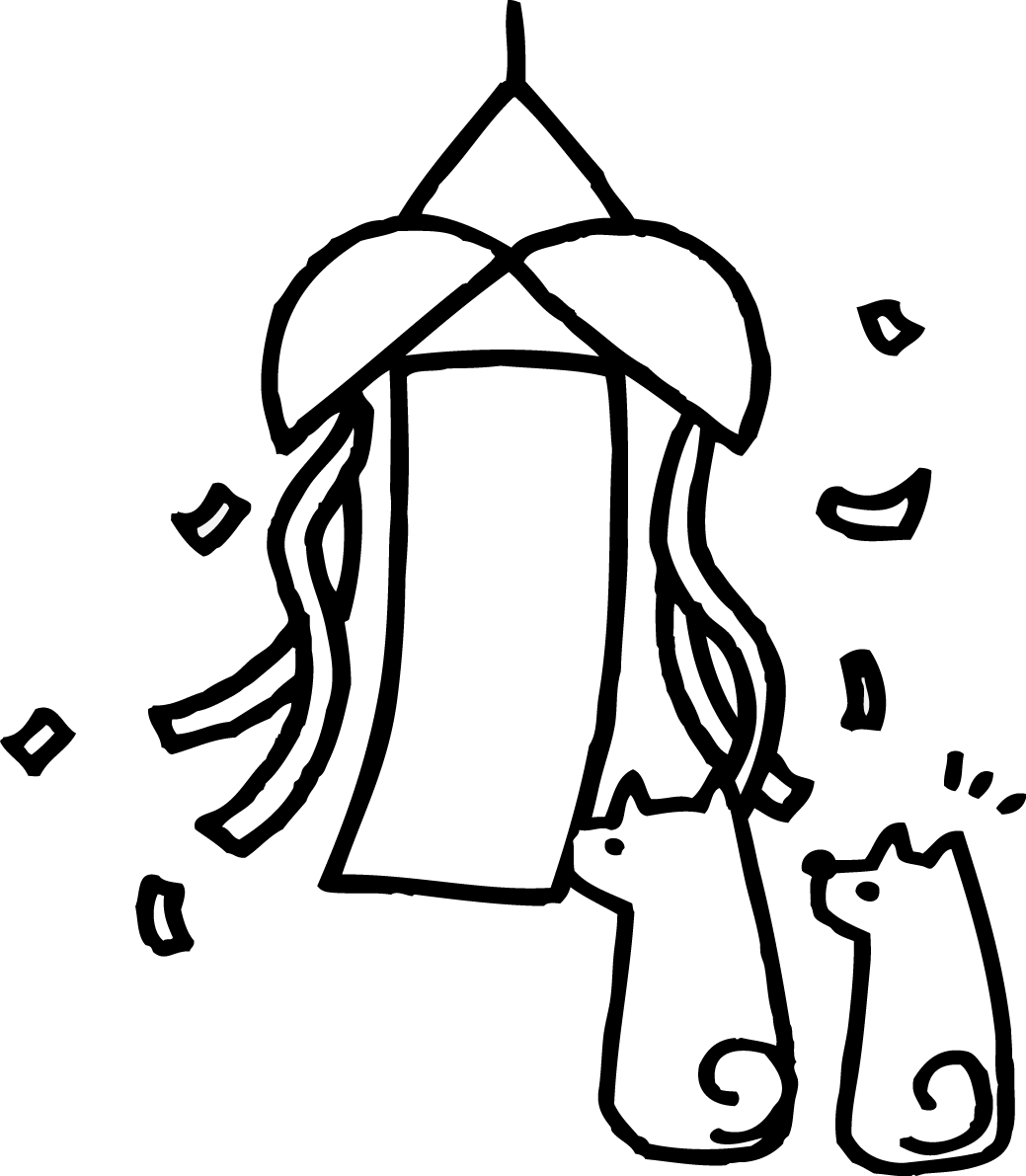くす玉のかわいい白黒の犬イラスト(無料)82831に写真・文字を入れる
