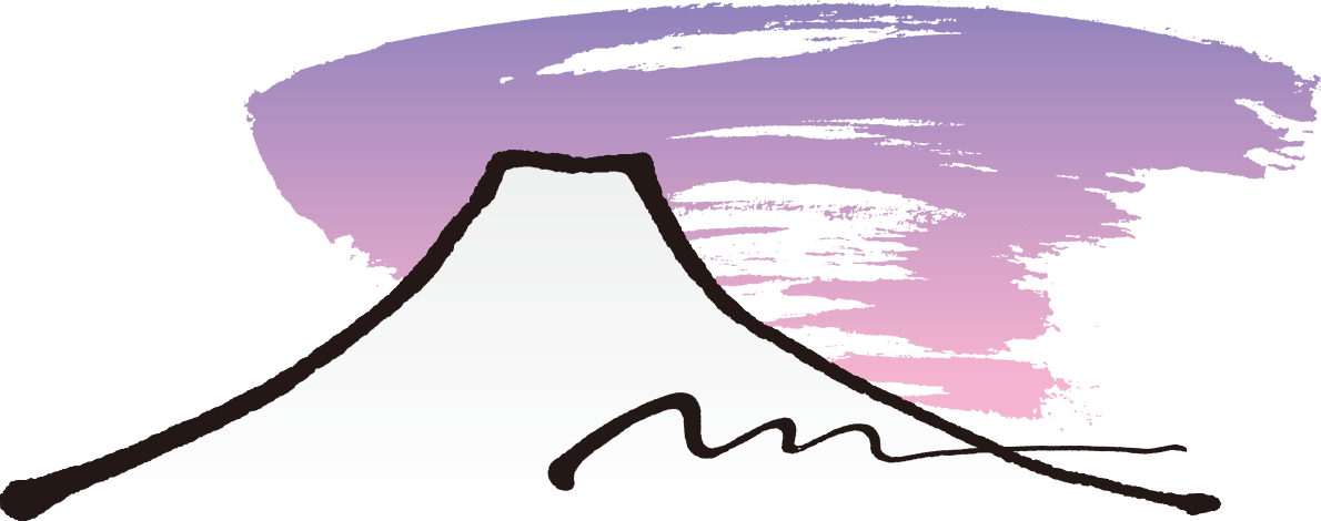 筆描き風 富士山(夕焼け空)背景無料イラスト82898に写真・文字を入れる