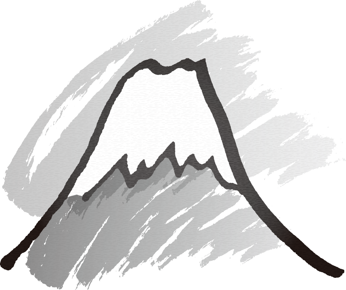 白黒 富士山(筆描き風)背景無料イラスト82905に写真・文字を入れる