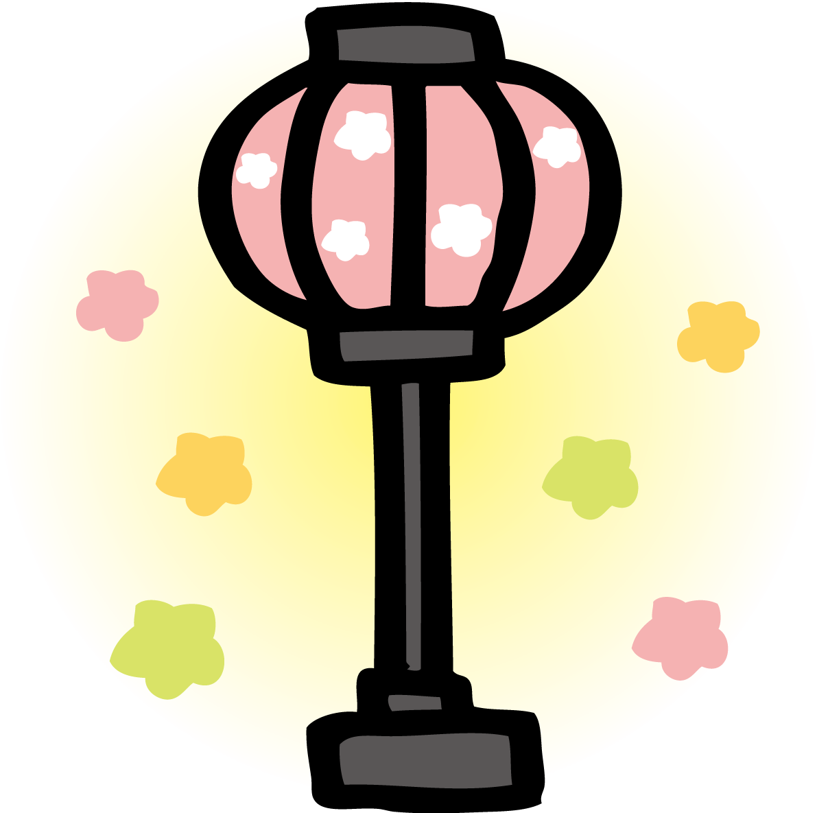 手描き風のぼんぼり ひな祭りイラスト(かわいい)無料 フリー83060に写真・文字を入れる