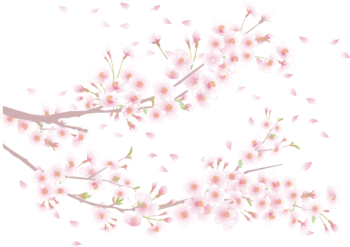 リアルな桜の枝が伸びるイラスト 無料 フリー83078に写真・文字を入れる